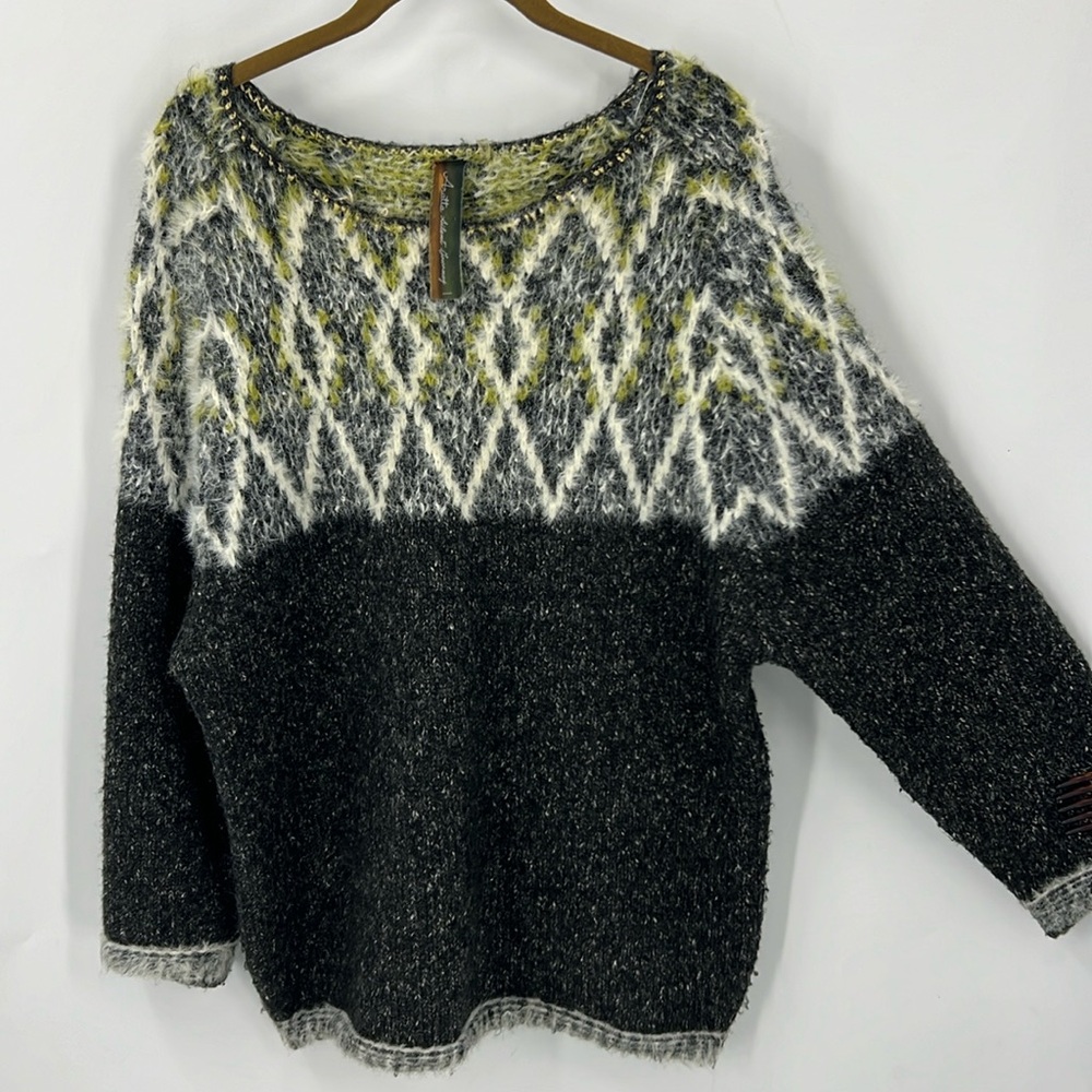 Aratta silent journey wool cotton blend heavyweight chunky  sweater S